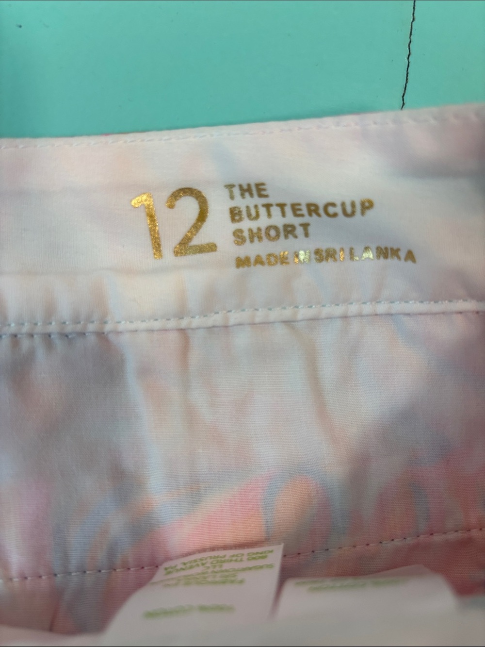 Lilly Pulitzer Buttercup Coral Pink & Aqua Scallop Hem Shorts - Picture 2 of 3